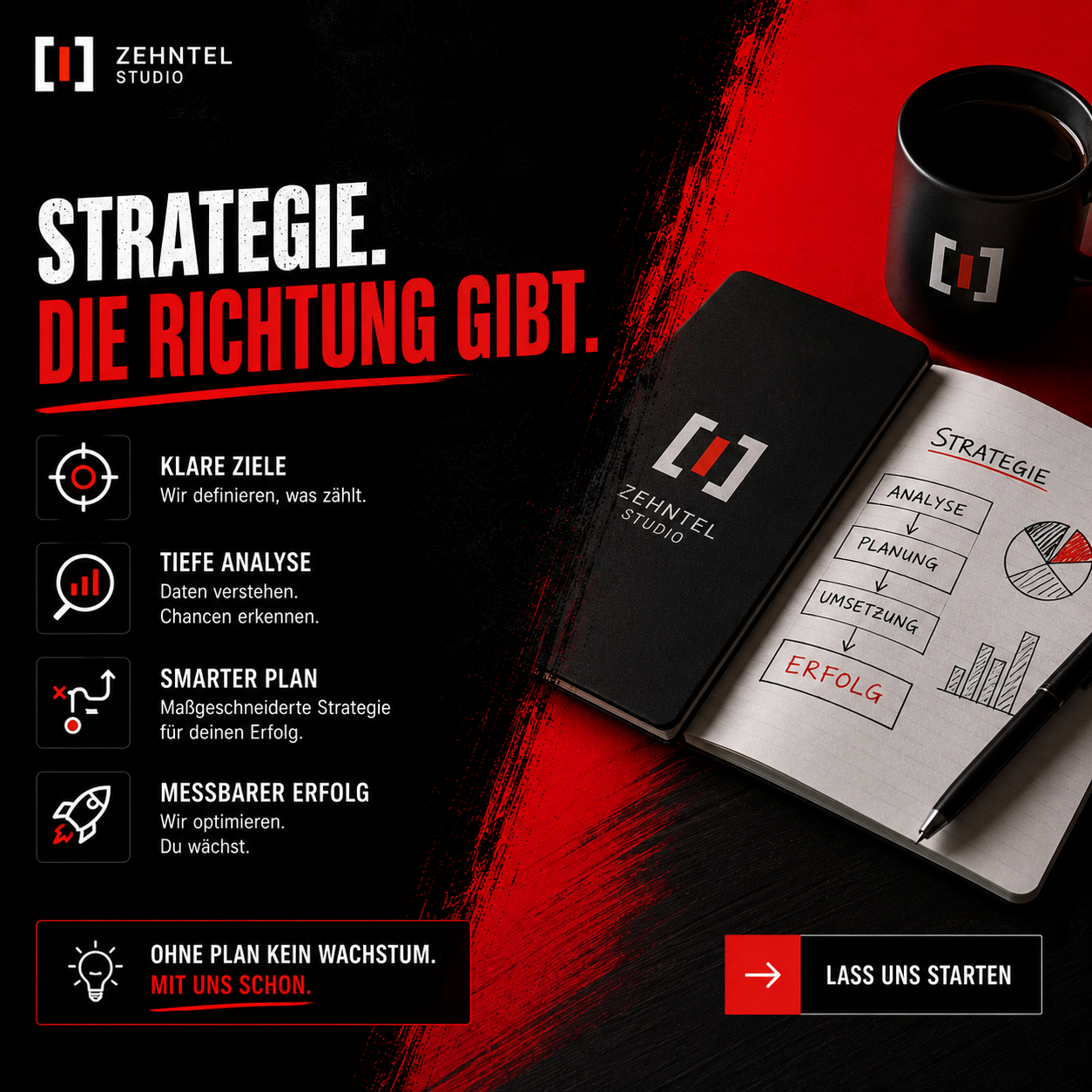 ZEHNTEL STUDIO Creative – Strategie, die Richtung gibt