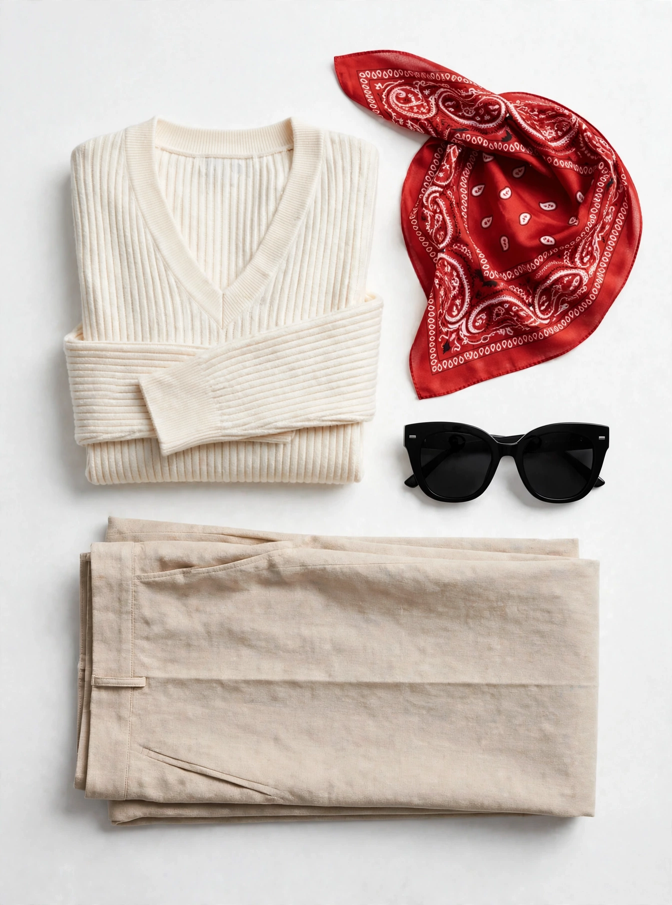 Knitwear – Flatlay gefaltet